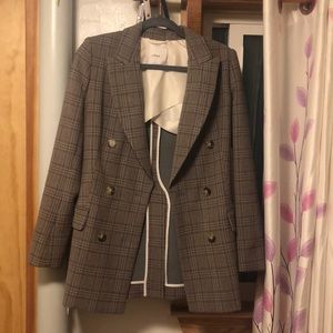Aritzia Margaux plaid blazer jacket size 4